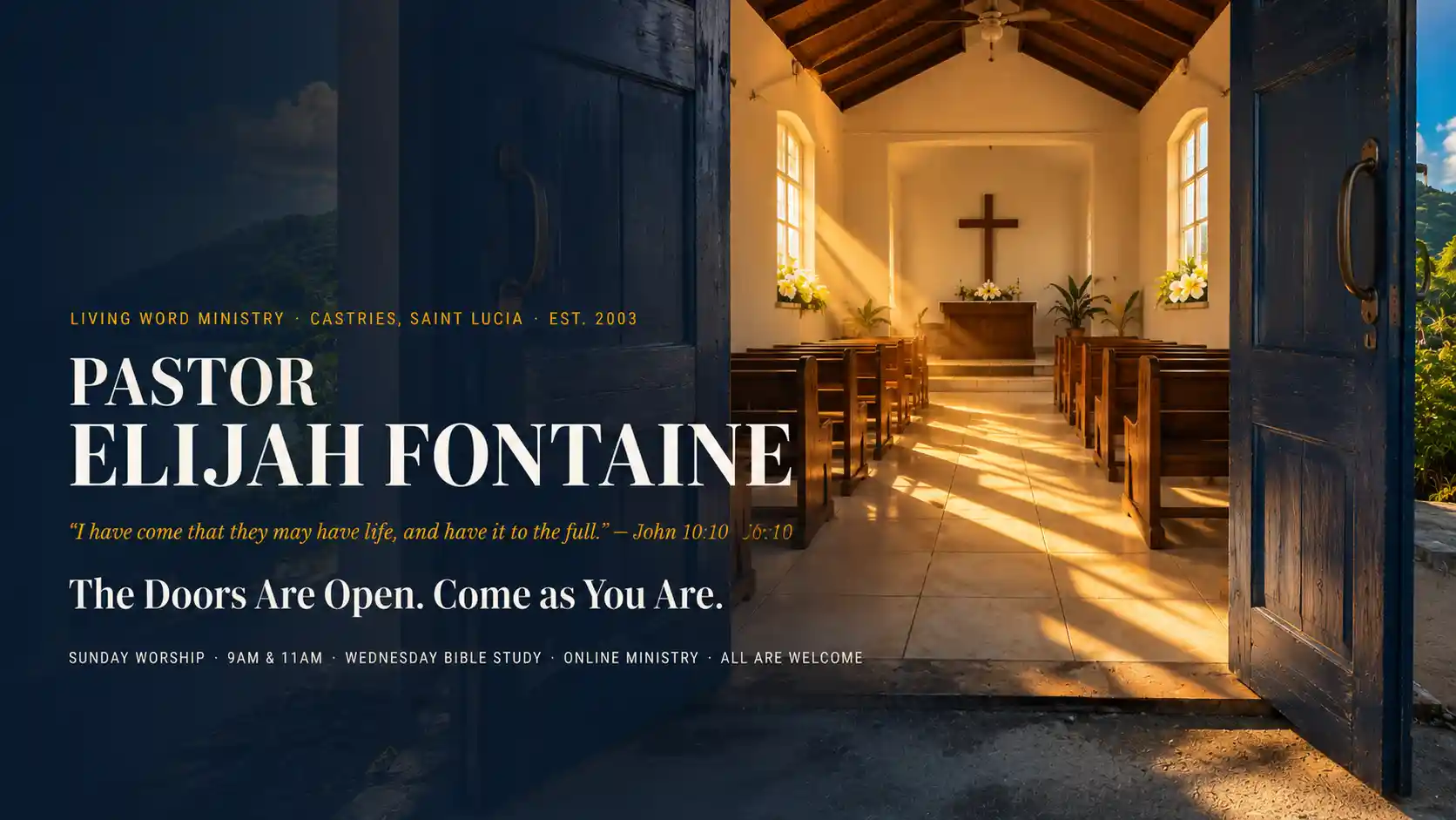 Pastor Elijah Fontaine — Faith Leader profile