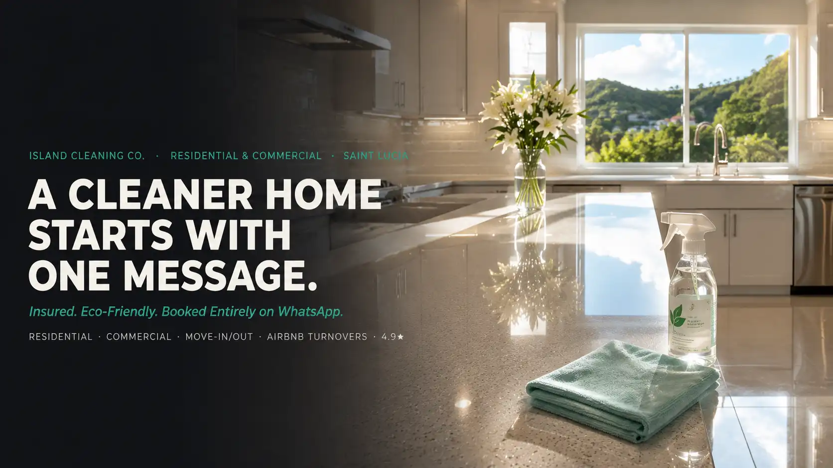 Island Cleaning Co — sample home services conversion system preview