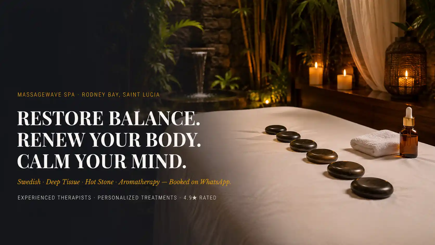 MassageWave Spa — sample wellness spa conversion system preview