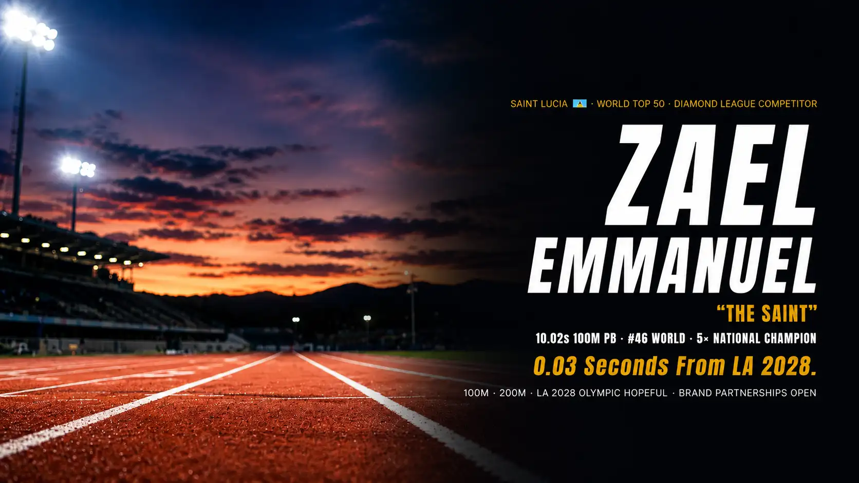 Zael Emmanuel sprint athlete profile